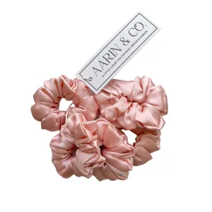 Mini Silk Scrunchie-Rose