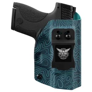 Aqua Topographic Map Custom Printed Holster - IWB Kydex Holster