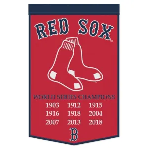 Boston Red Sox World Series Champions 24" x 38" Wool Banner