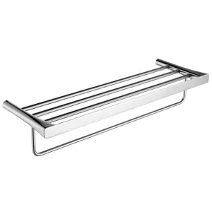 Caster 3 Towel Bar & Rack in Polished Chrome