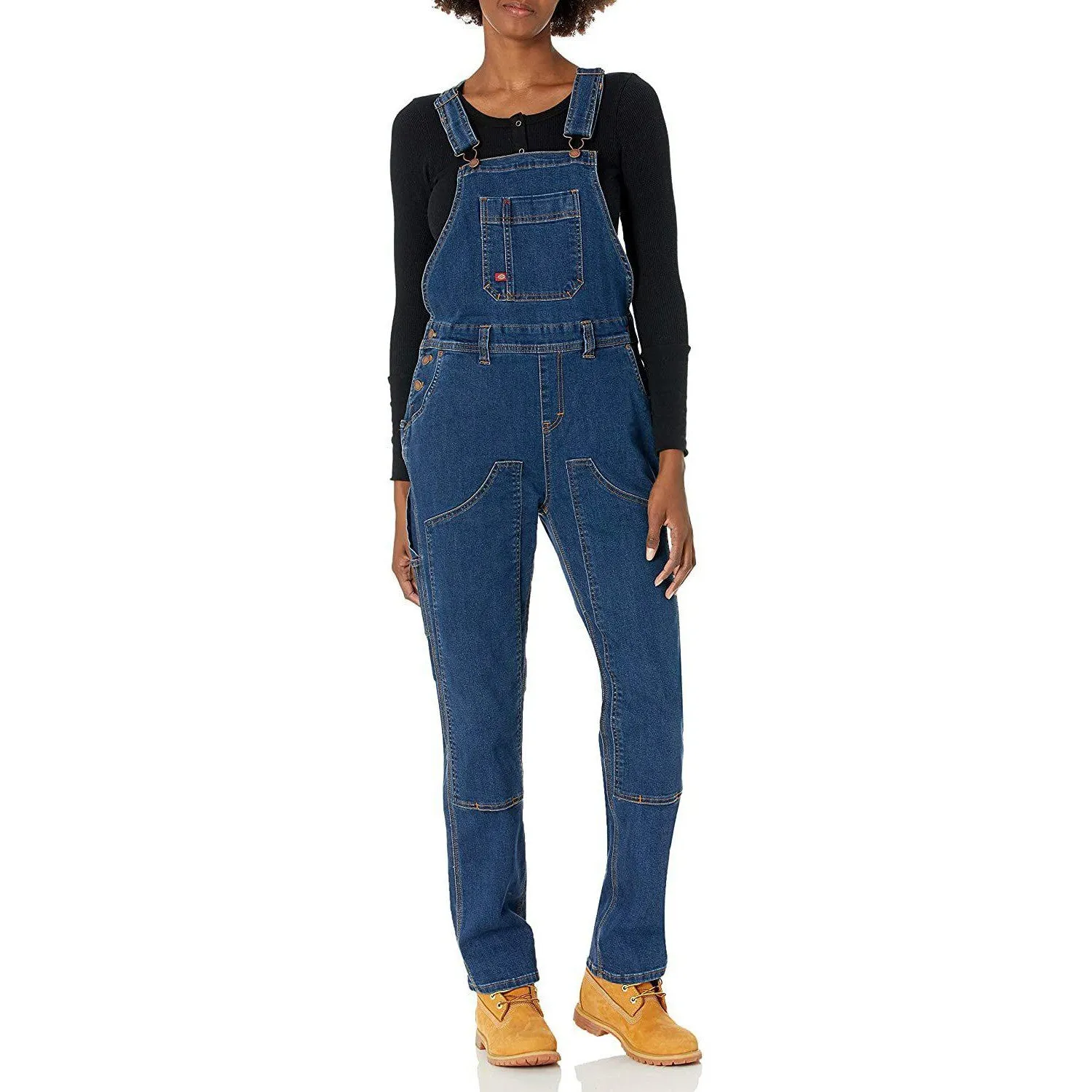 Dickies Women's Denim Double Front Bib Overalls