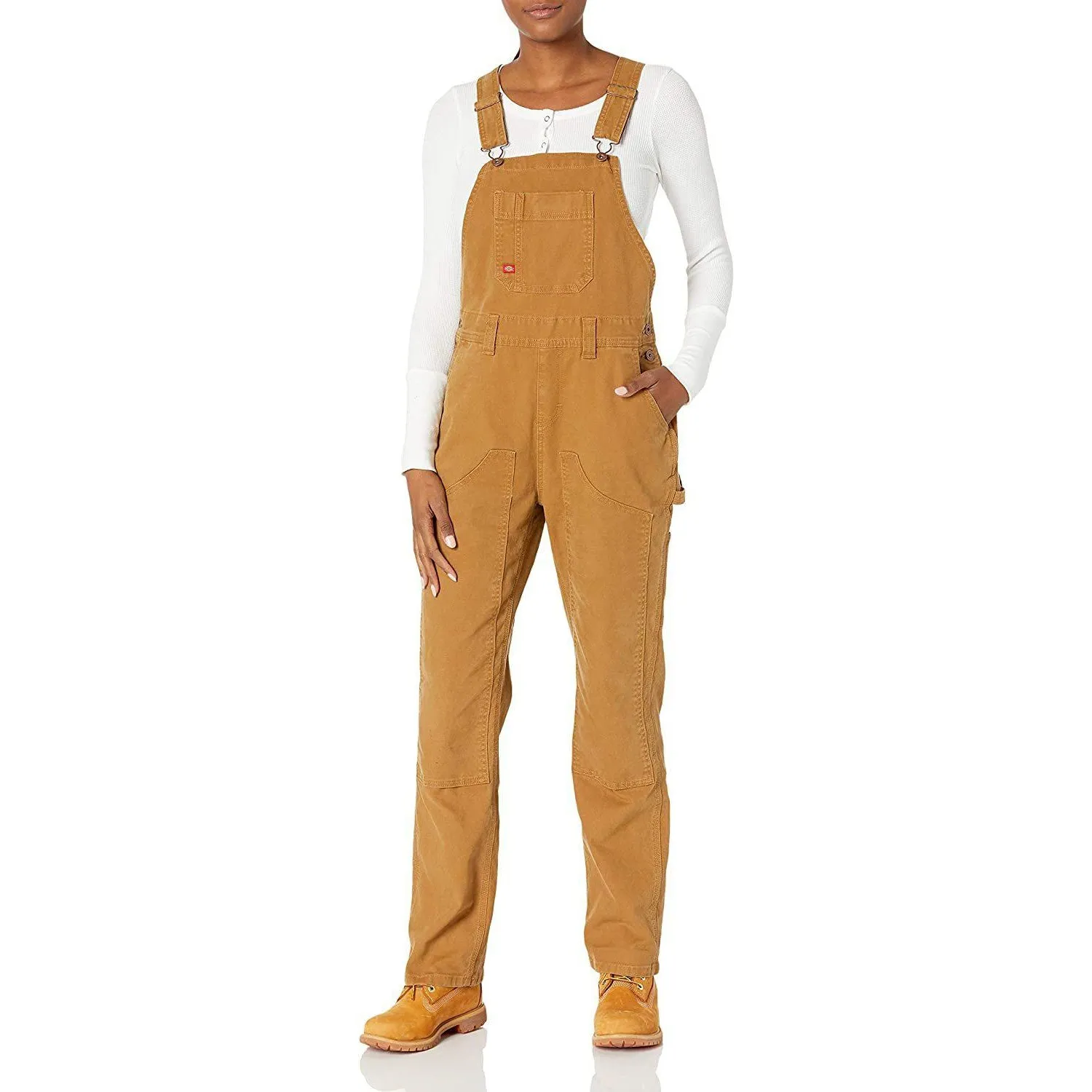 Dickies Women's Denim Double Front Bib Overalls