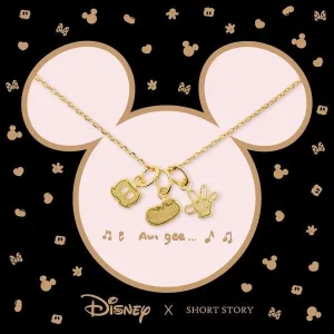 DISNEY X SHORT STORY NECKLACE MICKEY SHORTS GLOVE SHOE GOLD