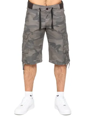 Enzo | Mens Cargo Combat Camo Shorts