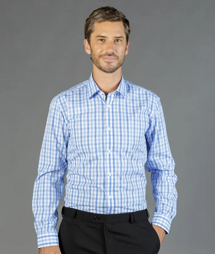 Foxton Tonal Check Long Sleeve Mens Shirt