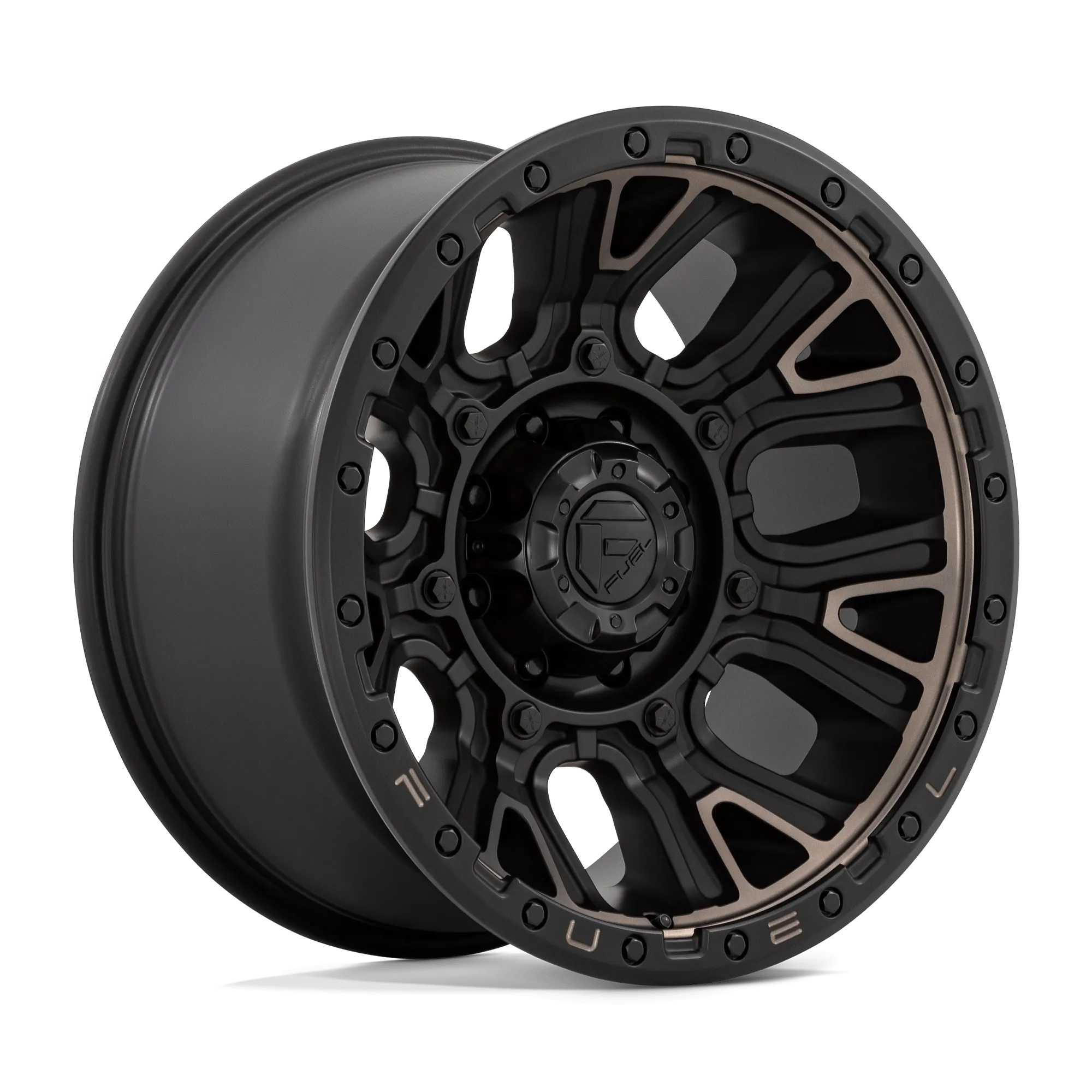 Fuel Traction Wheels Matte Black w/ Double Dark Tint D824 | 2023-2016 Toyota Tacoma / 2010  4Runner (Multiple Size Options)