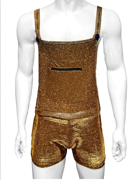 Glitter Overalls - Gold