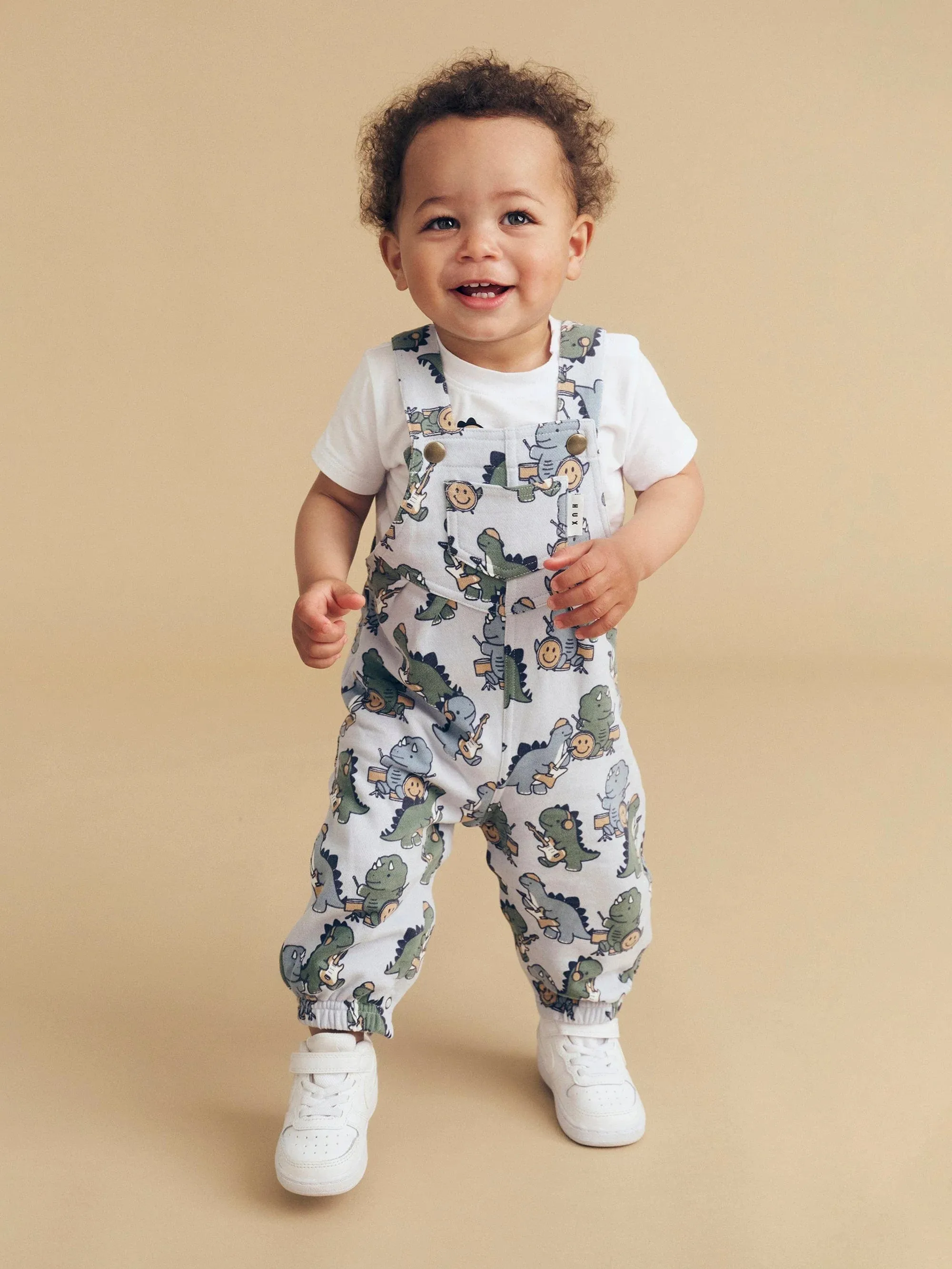 Huxbaby Dino Band Overalls