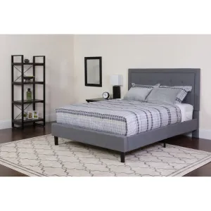 King Platform Bed Set-Gray SL-BM-28-GG