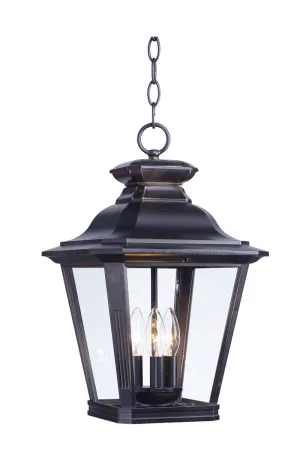 Knoxville 17.5" 3 Light Outdoor Pendant Light in Bronze