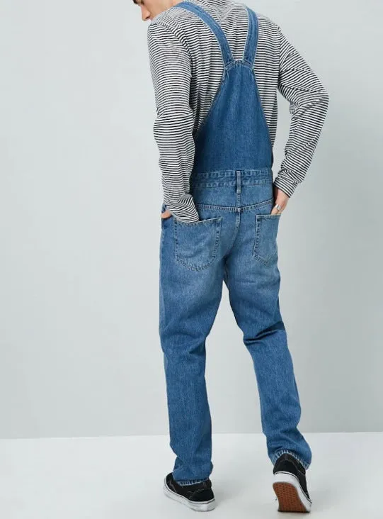 Men's Bottoms Men's Hot Trade Men's Denim Overalls Suspenders Jeans New Overalls Men's