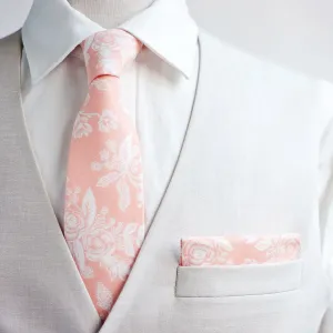 Men's Necktie / Peach Toile