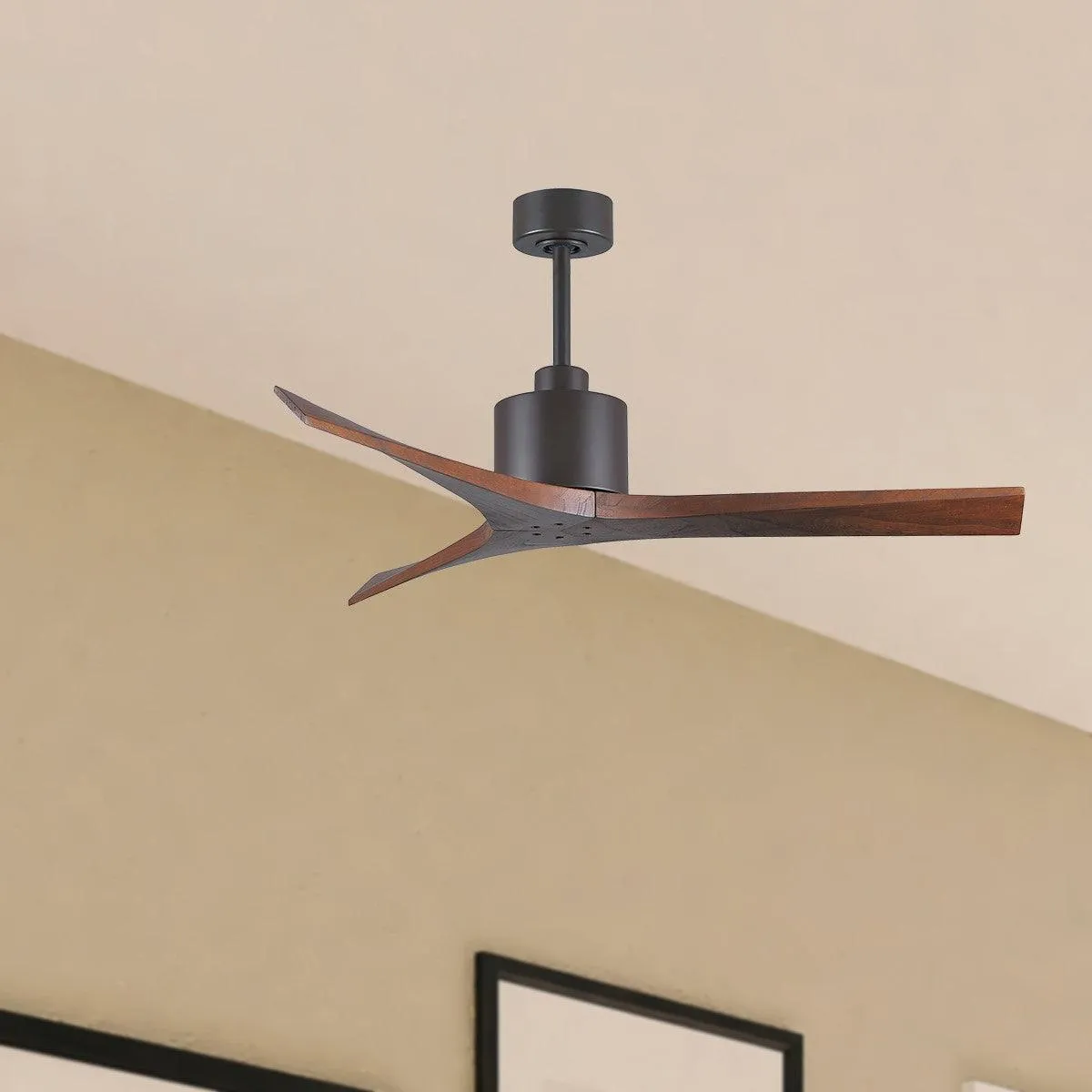 Mollywood 52 Inch Bronze and Walnut Damp Rated Ceiling Fan with Remote