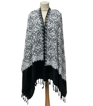 New Women All Over Printed Embroidery Casual Shawl