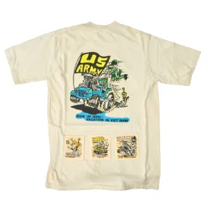 Original U.S. Vietnam War Era “Hot Rod Culture” Rat Fink T-Shirt and Water Decal Lot - (4) Items