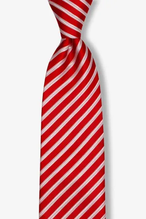 Racecar Red Striped Tie