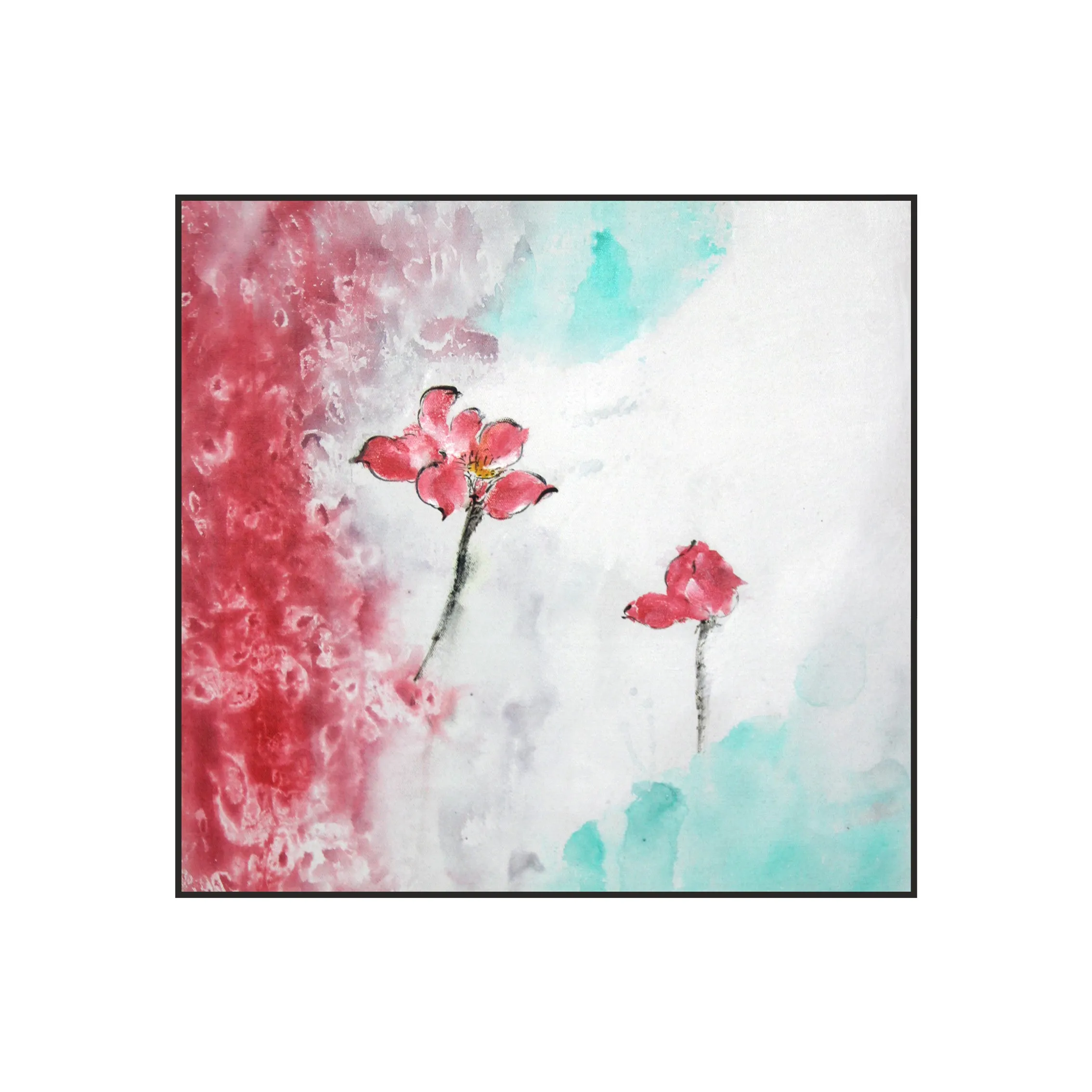 Red Flower Canvas Wall Art