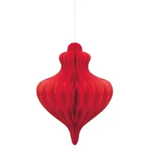 Red Honeycomb Shaped Hanging Decoration