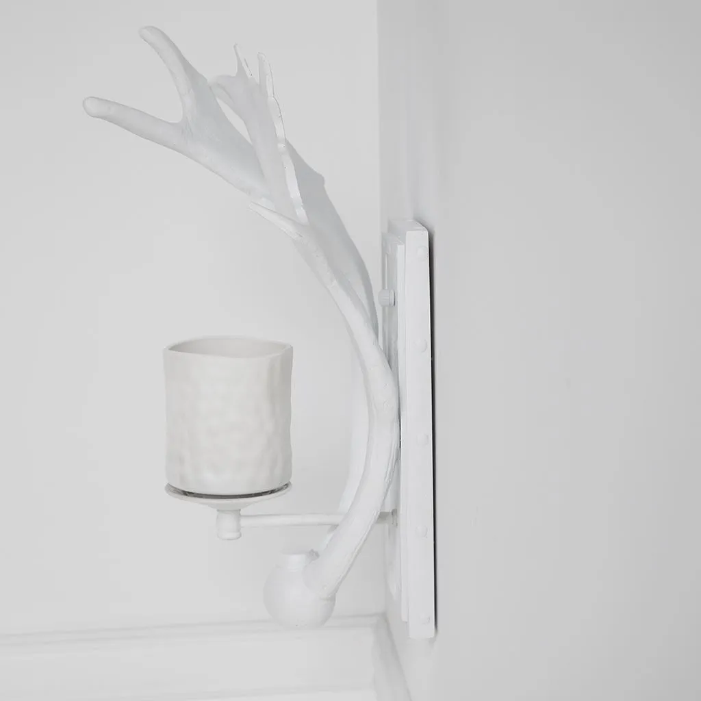 Rockland White Antler Wall Sconce