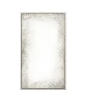 Rustic White Antiqued Floated Mirror by Mirror Home