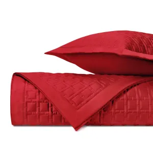 Square Quilted Bright Red by Home Treasures