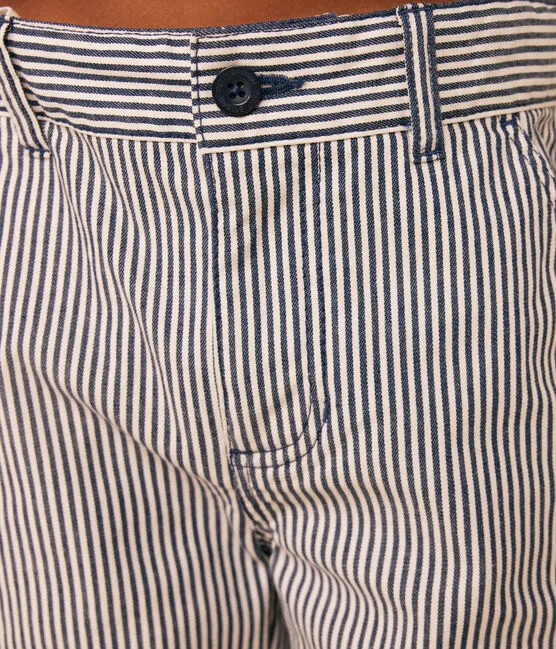 Stripy Cotton Bermuda Shorts