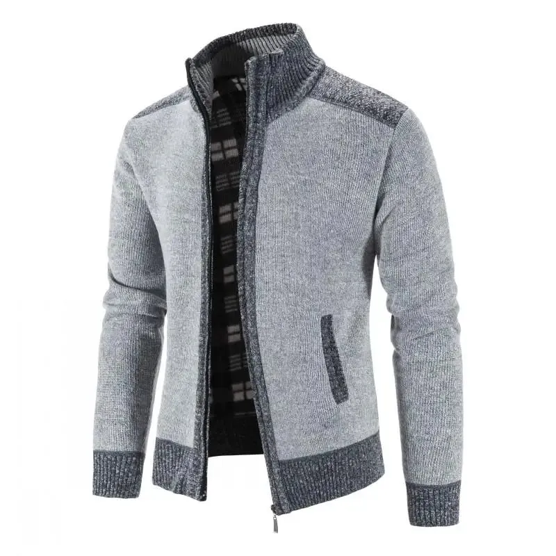 TEEK - Mens Patchwork Knitted Sweater Jacket