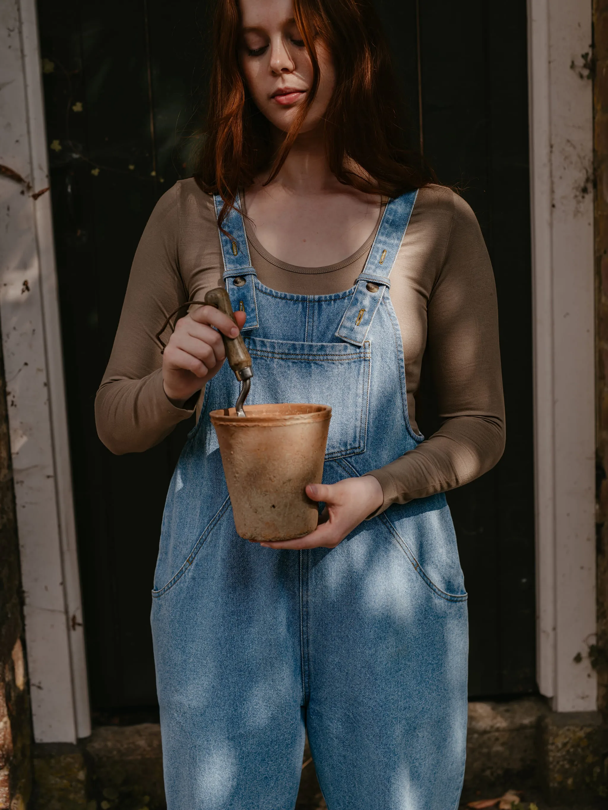 The Oversized Denim Dungaree -  Women's