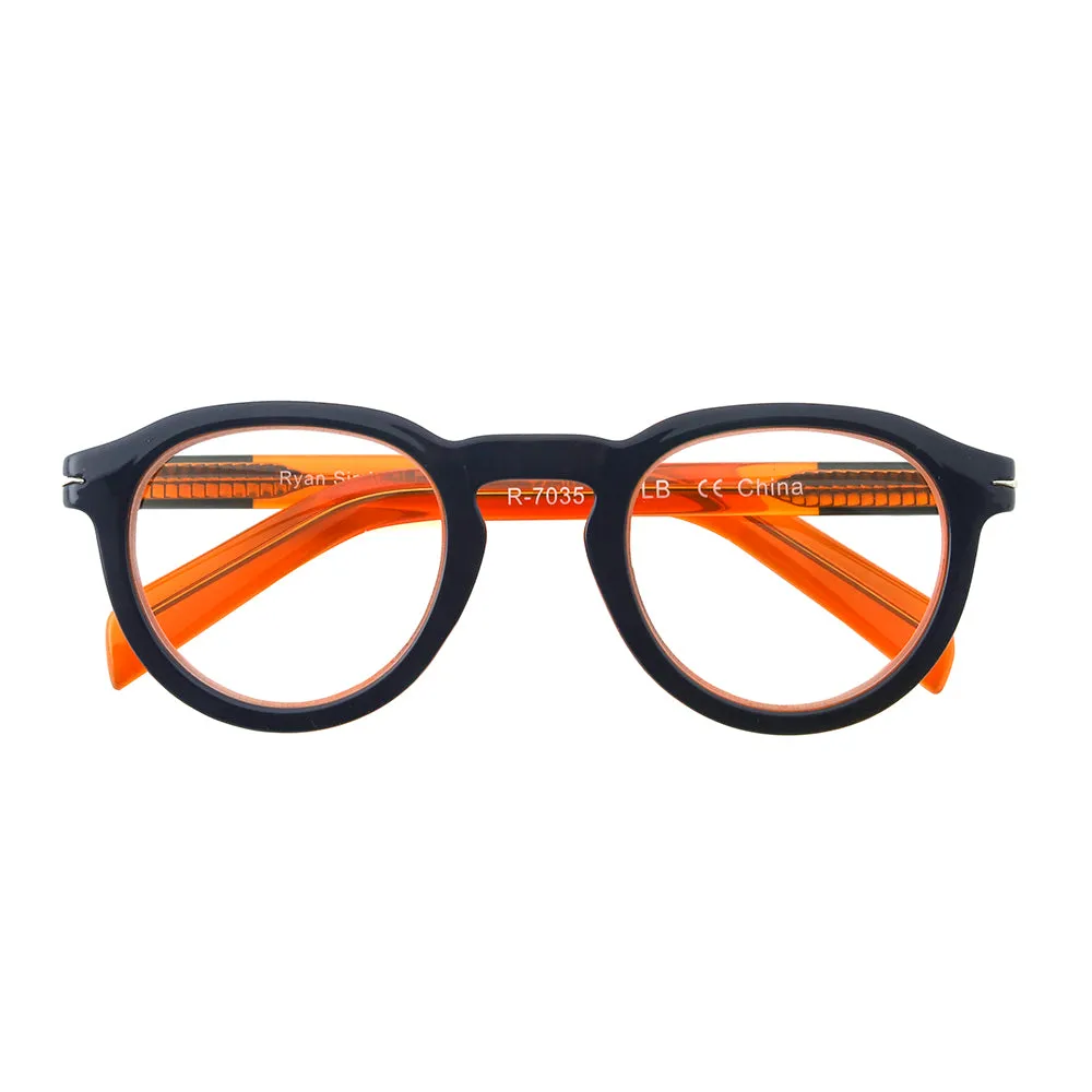 THEODORE | Navy Blue | Transparent Orange | Blue Light