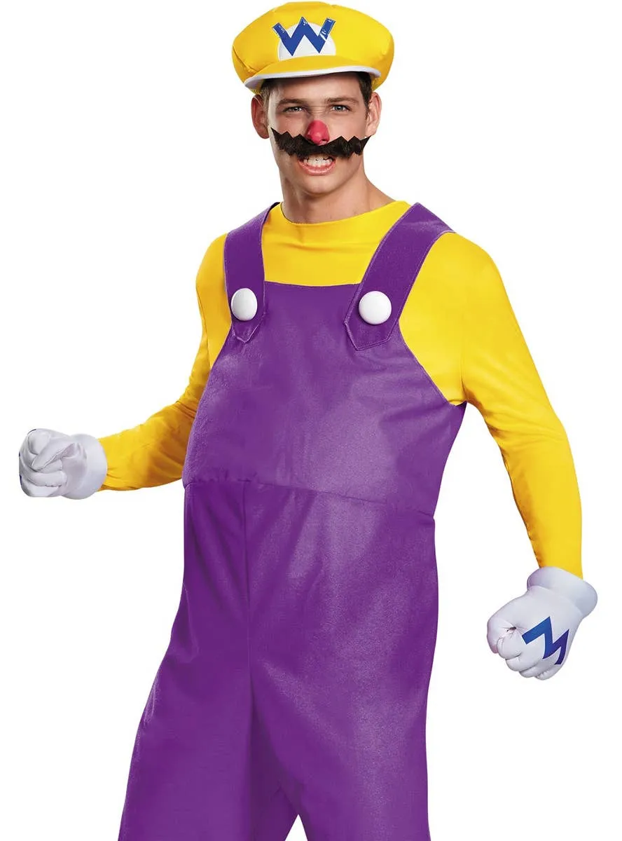 Wario Mens Deluxe Super Mario Plus Size Costume