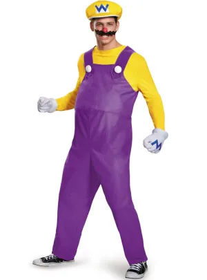 Wario Mens Deluxe Super Mario Plus Size Costume